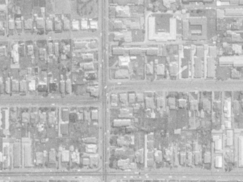 464 Armagh Street from the air, 1975-1979