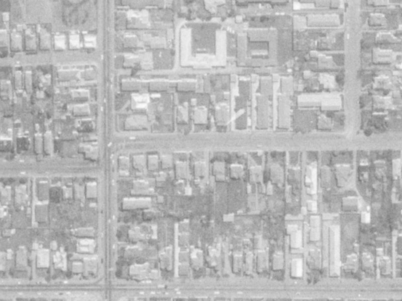 476 Armagh Street from the air, 1975-1979