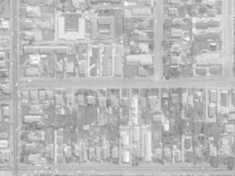 490 Armagh Street from the air, 1975-1979