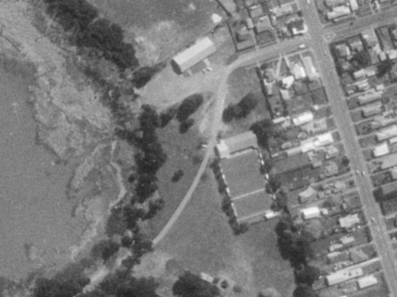 74A Beatty Street from the air, 1975-1979