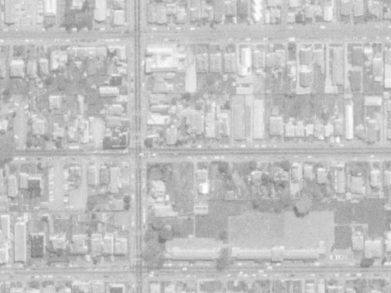 259 Armagh Street from the air, 1975-1979