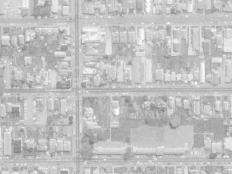 263 Armagh Street from the air, 1975-1979