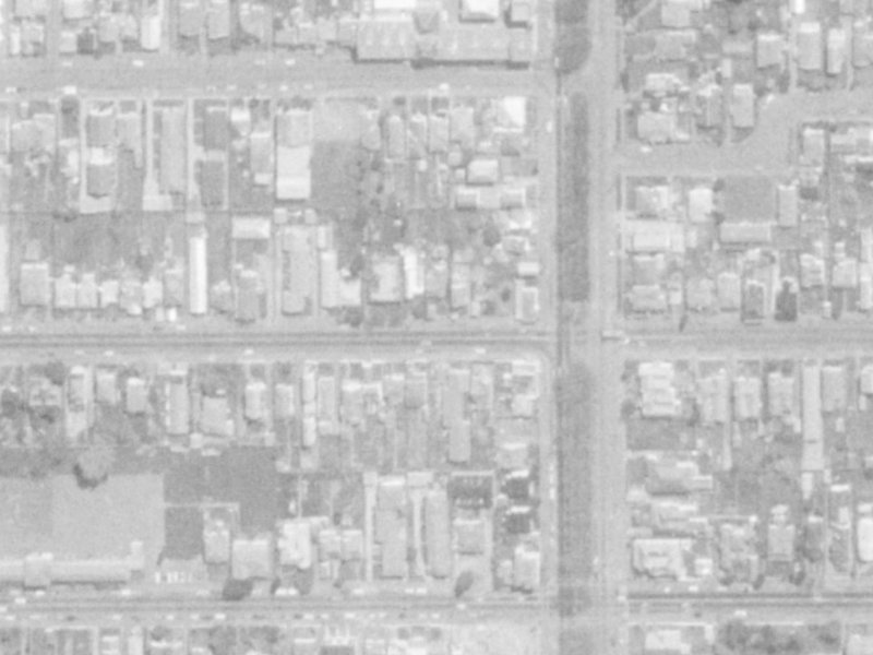 311 Armagh Street from the air, 1975-1979