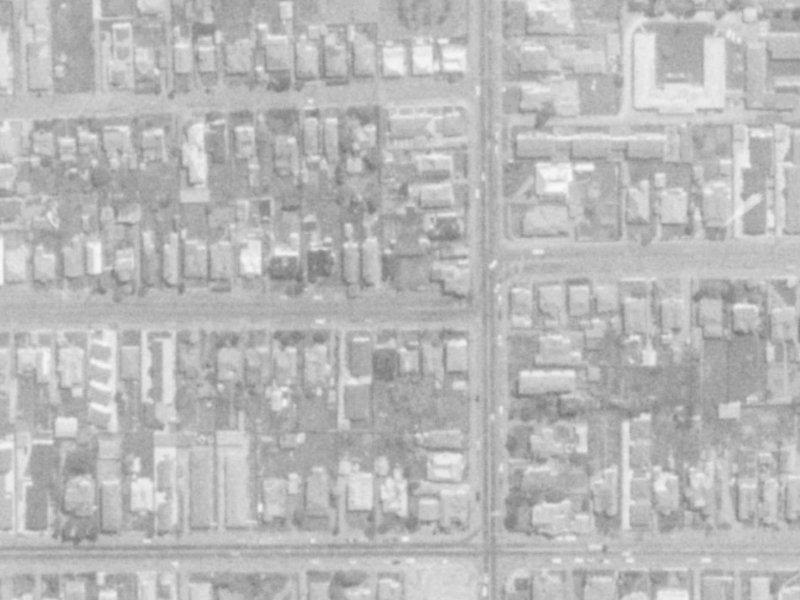 Armagh Street from the air, 1975-1979