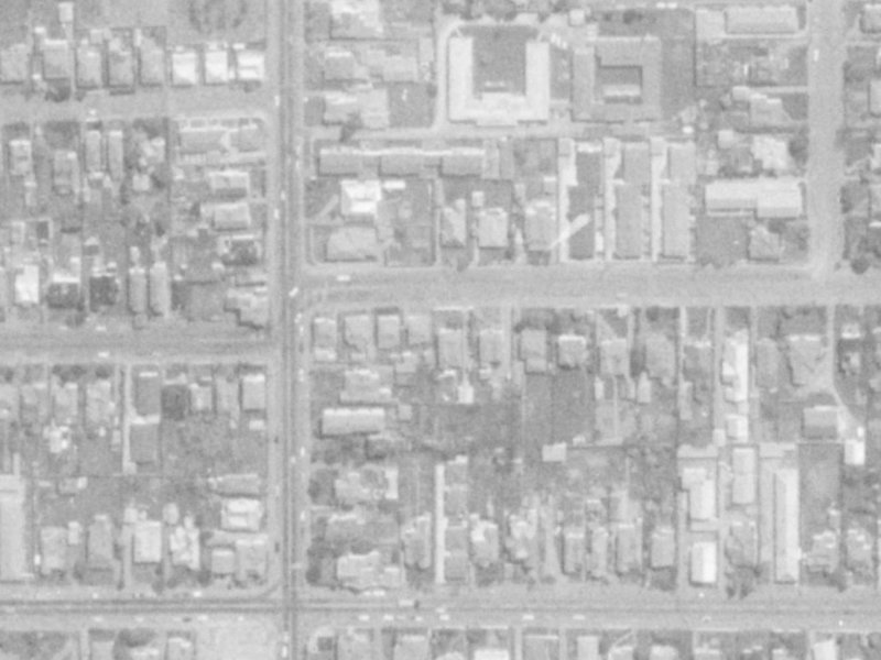 472 Armagh Street from the air, 1975-1979