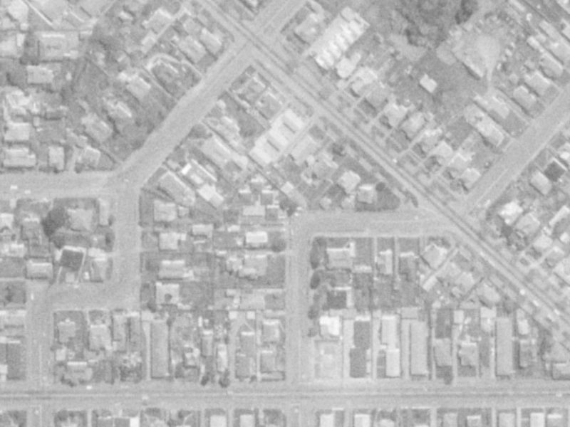 81 Tancred Street from the air, 1975-1979