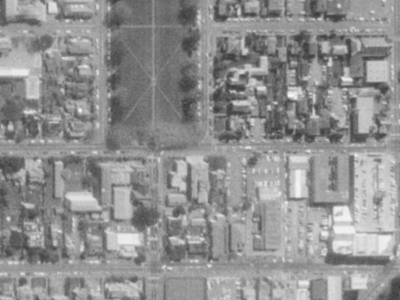 71 Armagh Street from the air, 1975-1979