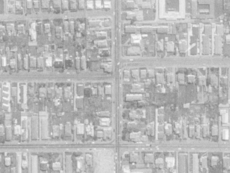 458 Armagh Street from the air, 1975-1979