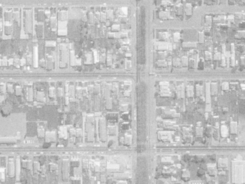 4/406 Armagh Street from the air, 1975-1979