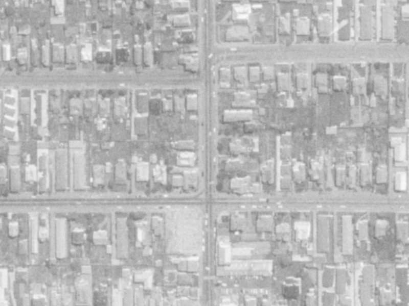 Stanmore Road from the air, 1975-1979