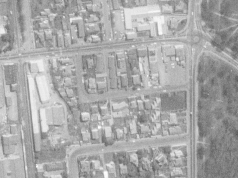 Bartlett Street from the air, 1975-1979