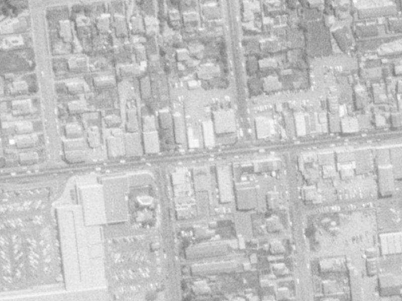 113-121 Riccarton Road from the air, 1975-1979