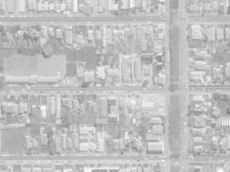 313-335 Gloucester Street from the air, 1975-1979