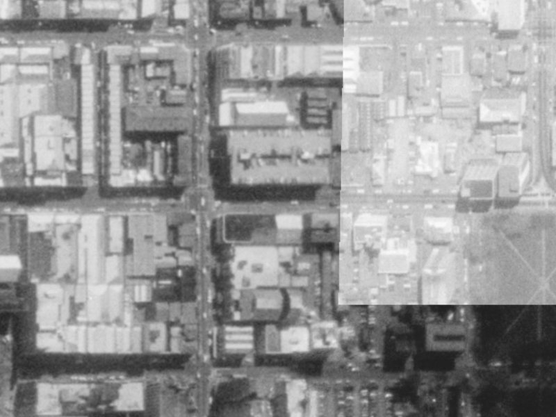 Gloucester Street from the air, 1975-1979