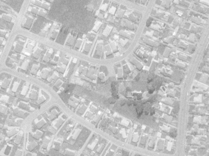 35 Bucknell Street from the air, 1975-1979