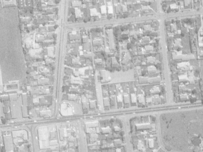 218 Riccarton Road from the air, 1975-1979