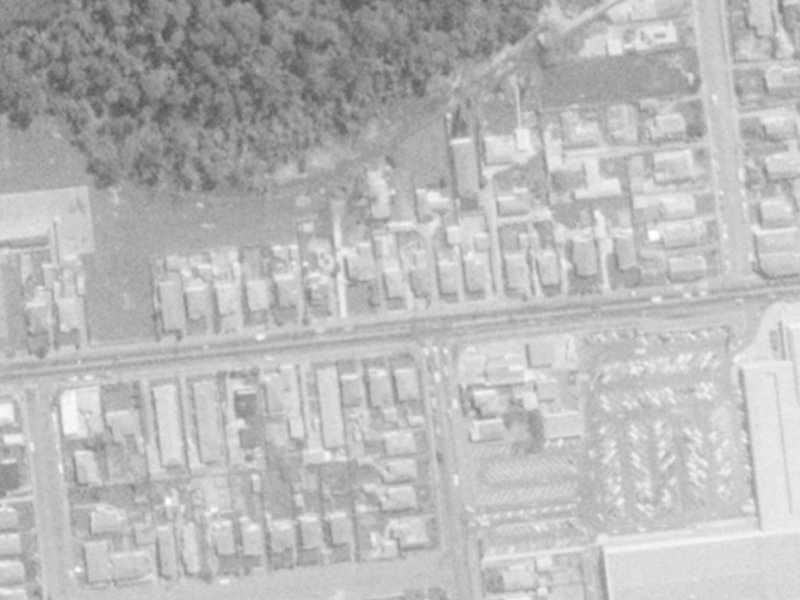 156 Riccarton Road from the air, 1975-1979