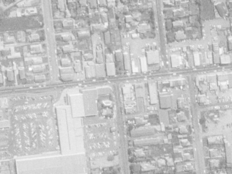 86–98 Division Street from the air, 1975-1979
