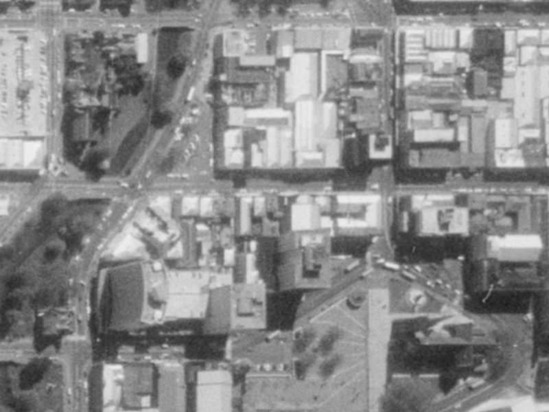 749 Colombo Street from the air, 1975-1979