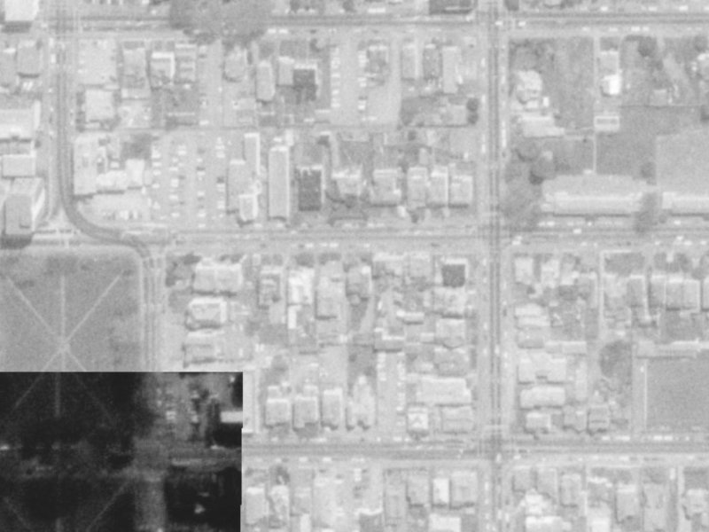 243-265 Gloucester Street from the air, 1975-1979