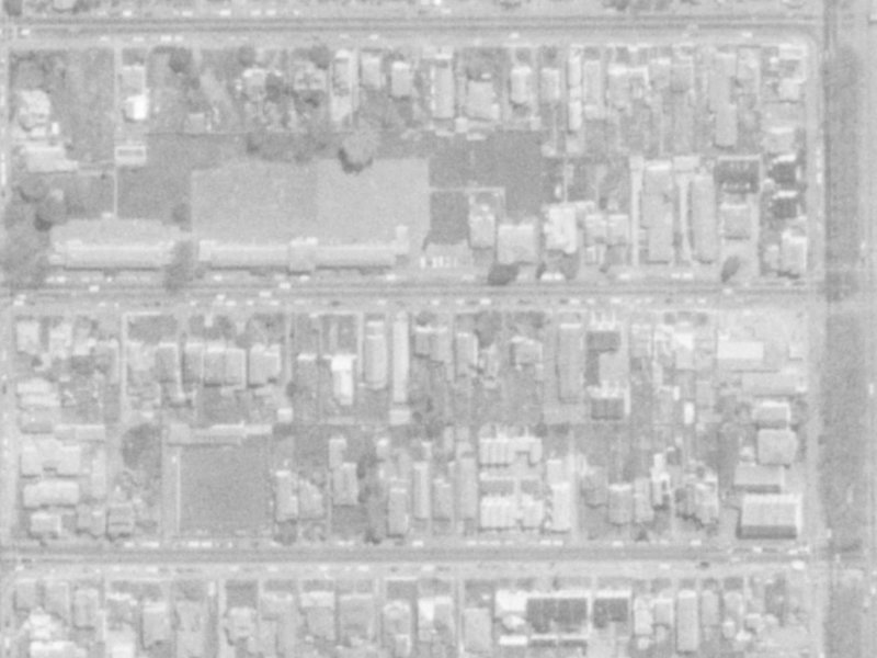 280–314 Gloucester Street from the air, 1975-1979