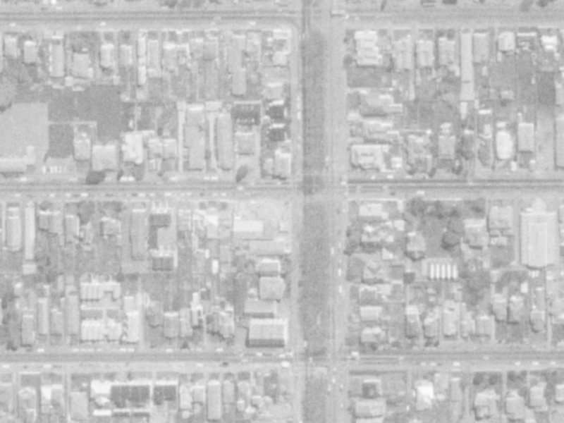 332A Gloucester Street from the air, 1975-1979