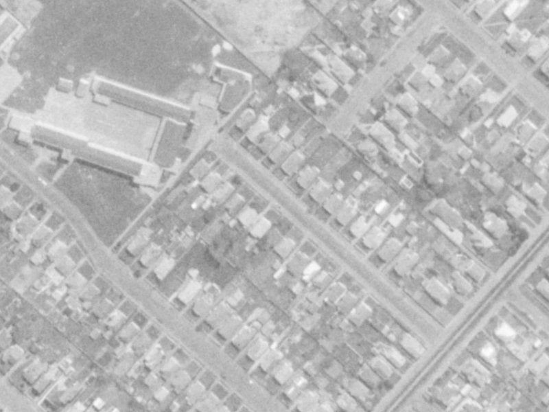 56A Rhona Street from the air, 1975-1979