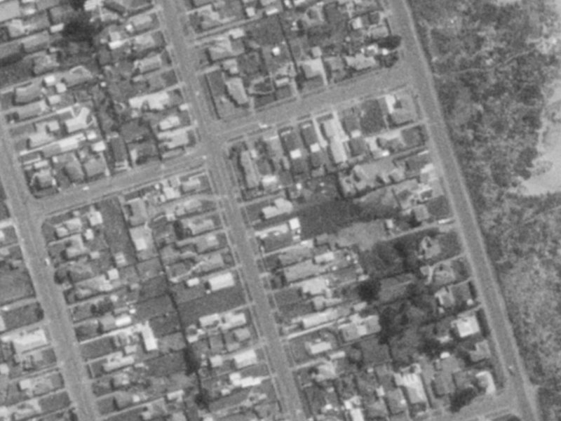 249 Pine Avenue from the air, 1975-1979