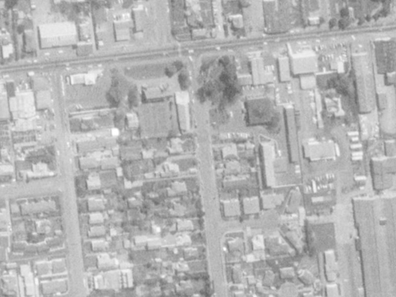 99A Mandeville Street from the air, 1975-1979