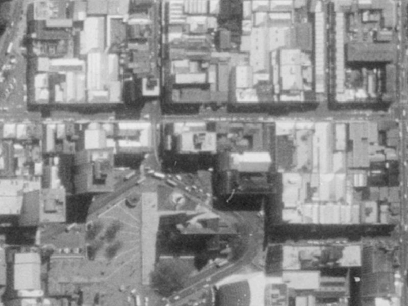 56 Cathedral Square from the air, 1975-1979