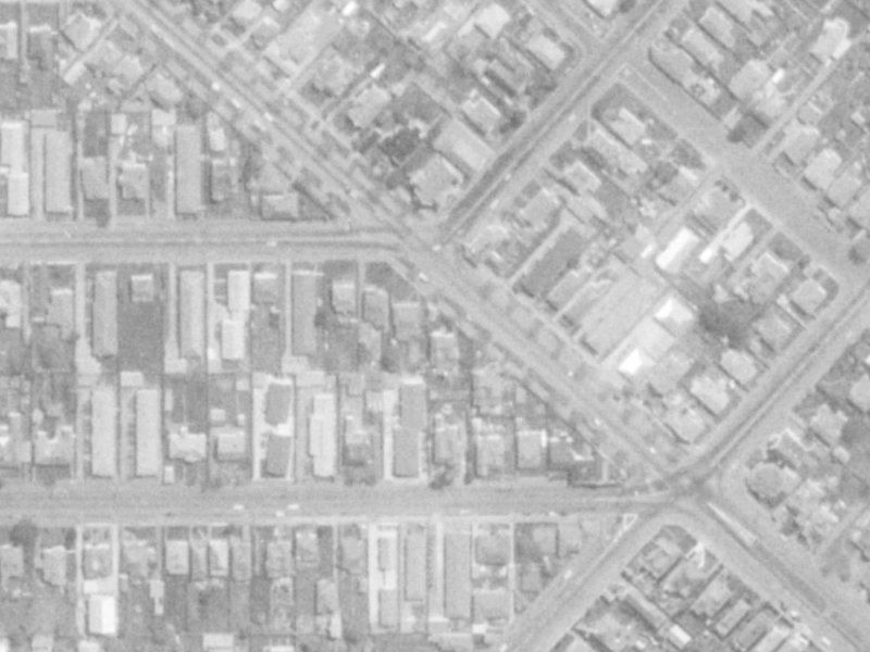 140B Linwood Avenue from the air, 1975-1979