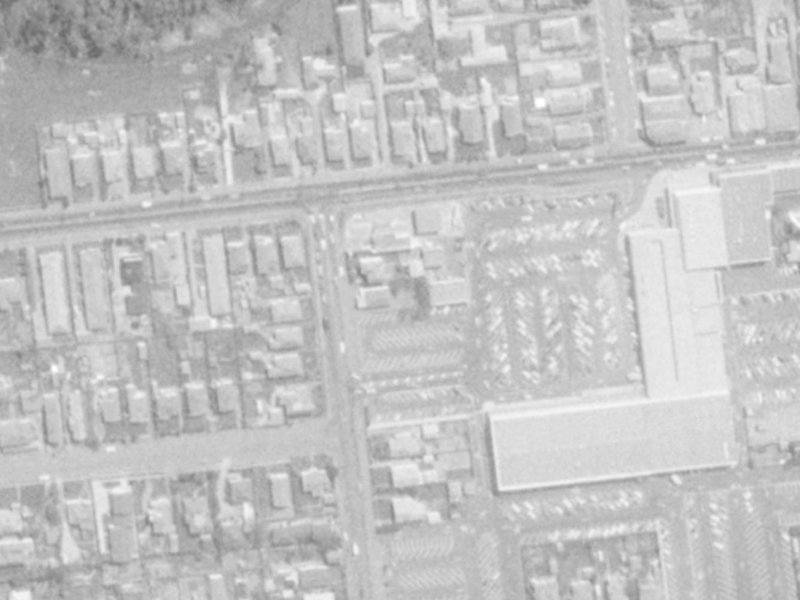 133K Riccarton Road from the air, 1975-1979