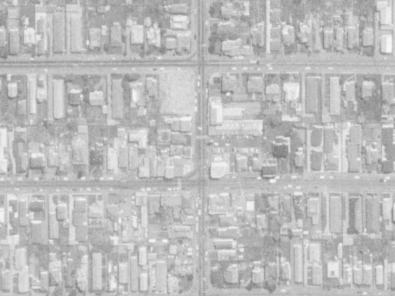 89A Stanmore Road from the air, 1975-1979