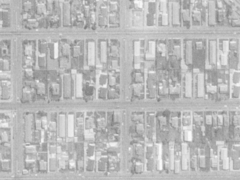 41 Tancred Street from the air, 1975-1979