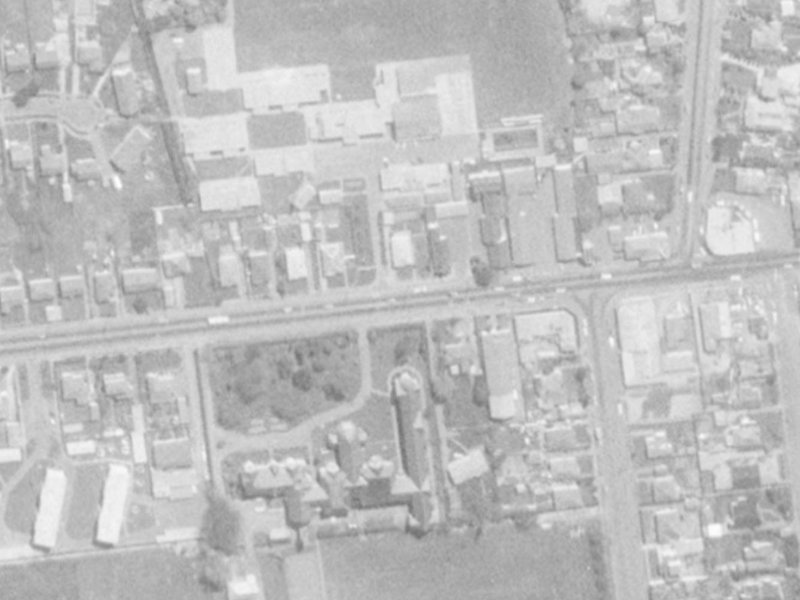 258 Riccarton Road from the air, 1975-1979