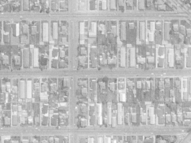511-515 Worcester Street from the air, 1975-1979