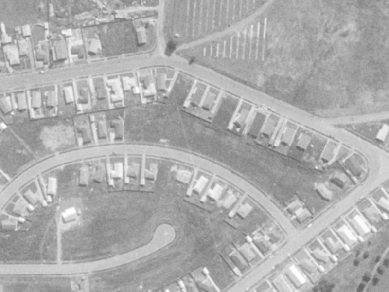 53 Kuaka Crescent from the air, 1975-1979