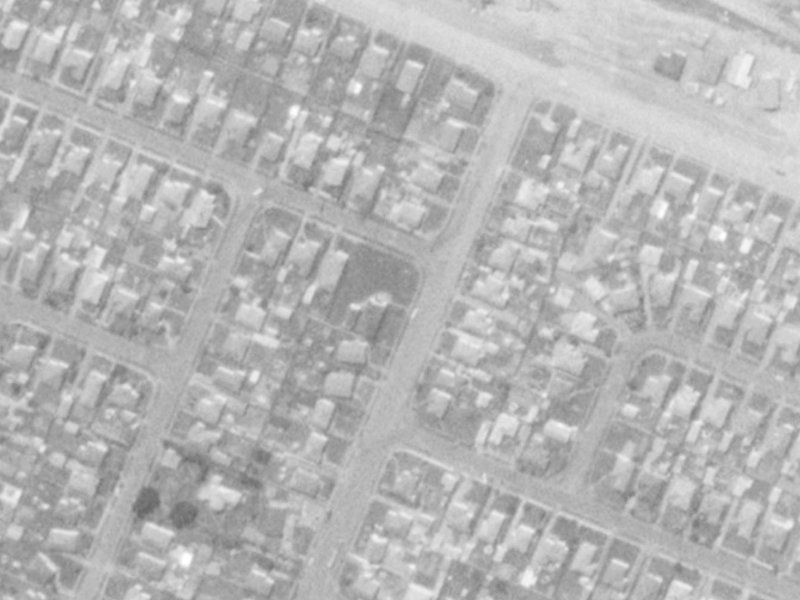 1 Aurora Street from the air, 1975-1979