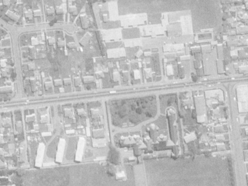 266 Riccarton Road from the air, 1975-1979