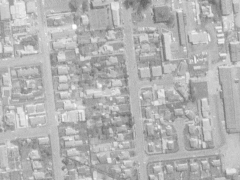89A Mandeville Street from the air, 1975-1979