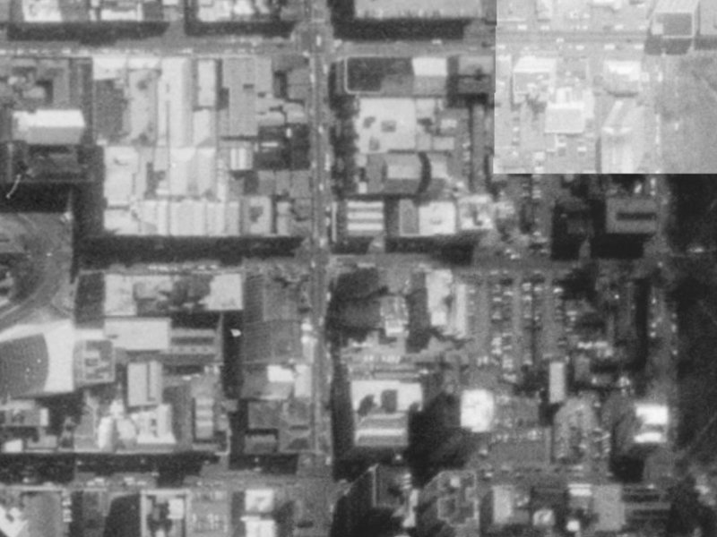 224 Manchester Street from the air, 1975-1979
