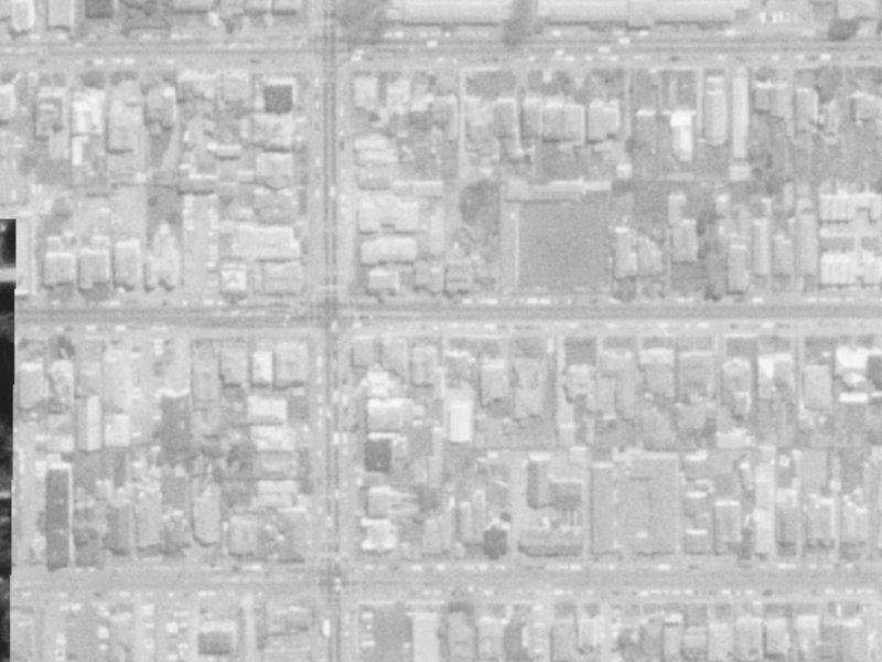 216-220 Worcester Street from the air, 1975-1979