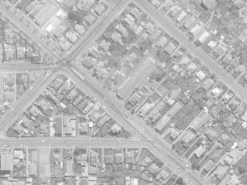 177 Linwood Avenue from the air, 1975-1979