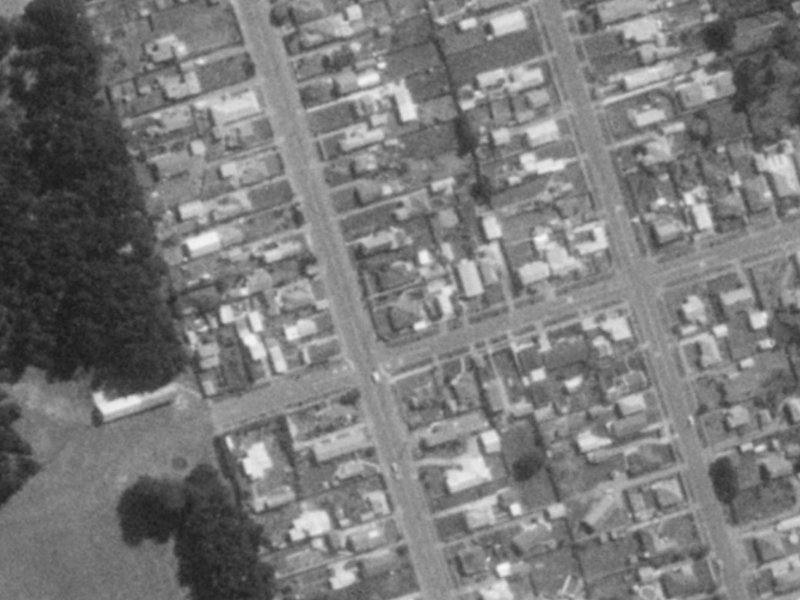 Jellicoe Street from the air, 1975-1979