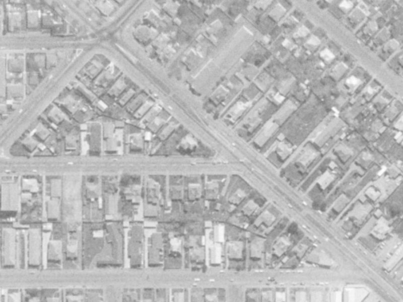 617 Hereford Street from the air, 1975-1979