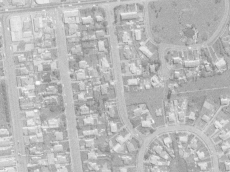 9A Paeroa Street from the air, 1975-1979