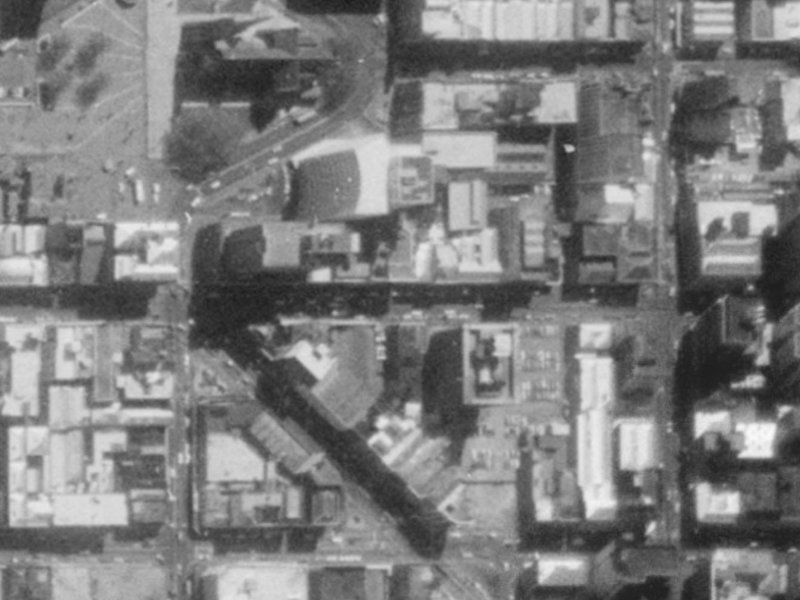 154 Hereford Street from the air, 1975-1979