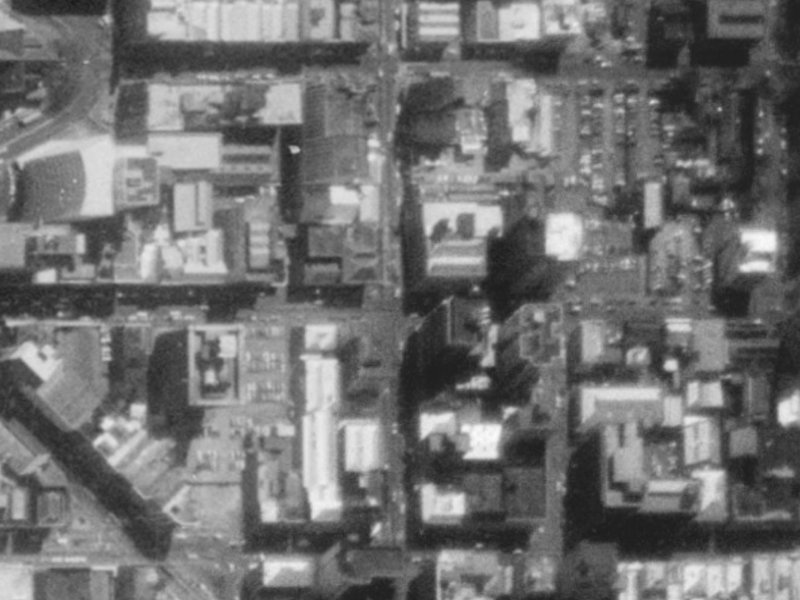 201 Manchester Street from the air, 1975-1979