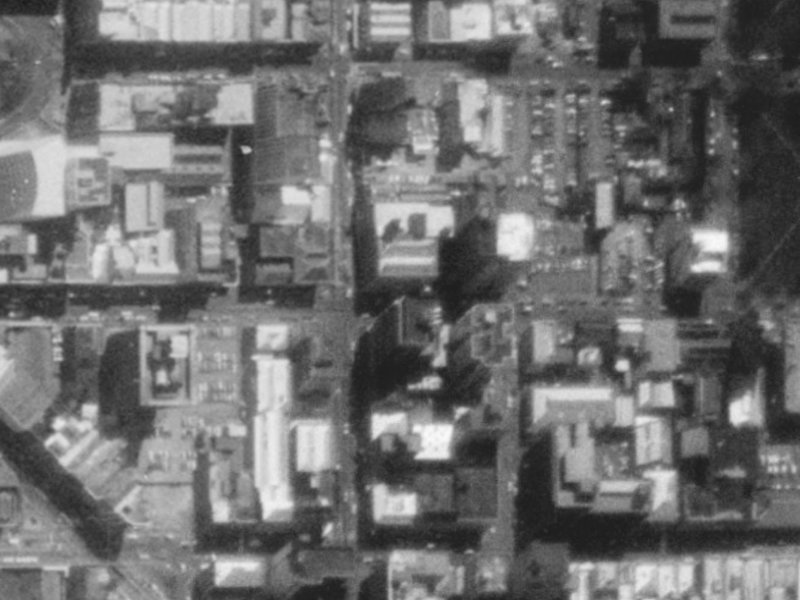 179 Hereford Street from the air, 1975-1979