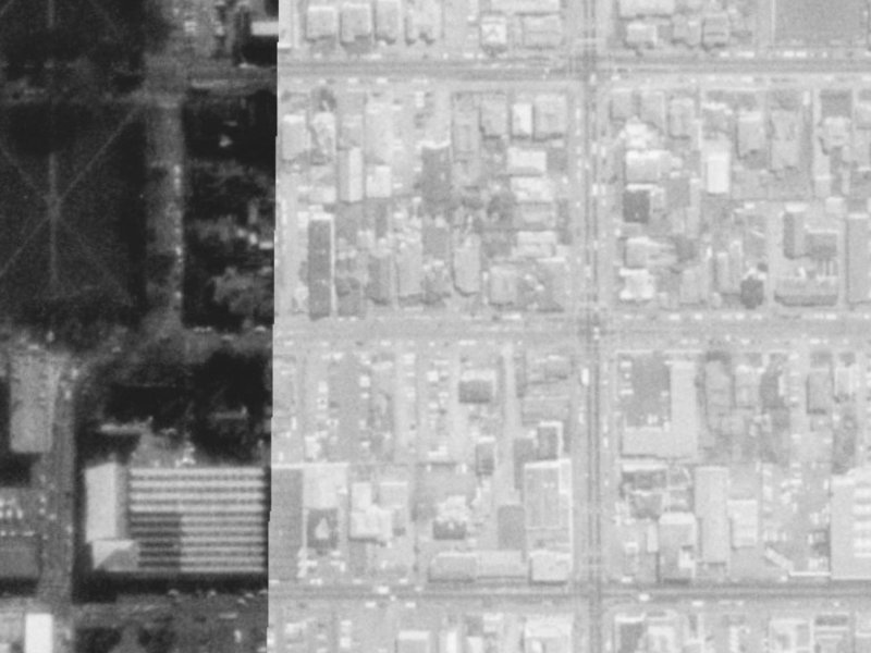 243 Hereford Street from the air, 1975-1979